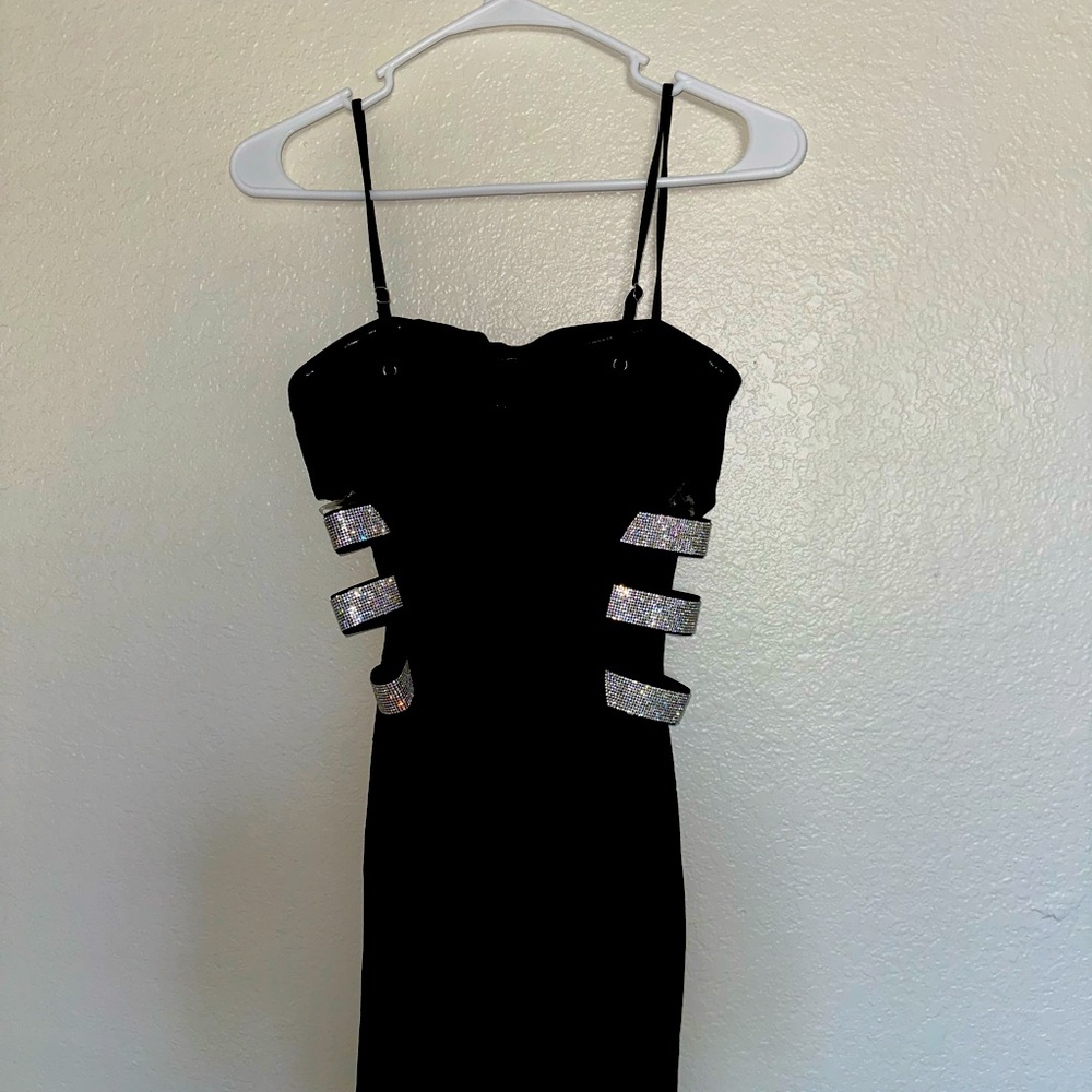 Windsor black with open sparkly sides dress